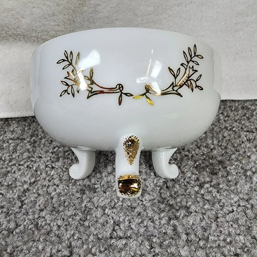 50th Anniversary Dish Trinket Box Candy Dish Lefton China Hand painted Japan - Picture 12 of 16